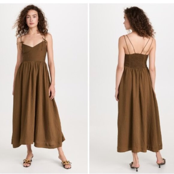 En Saison, Bree Midi Dress, Olive, Size Small - Picture 1 of 6